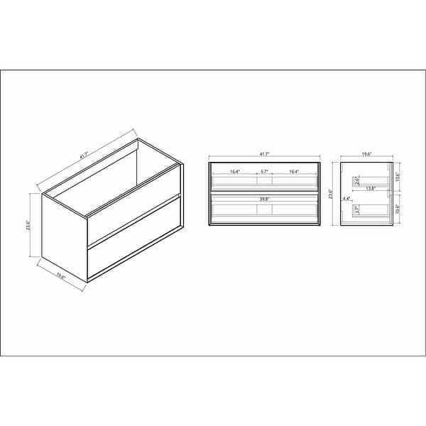 Selina 42" Wall Mounted Vanity with Single Sink Bed Bath & Beyond